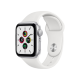 Apple Watch SE (GPS, 44mm) - Silver Aluminium with Sports Band - White 